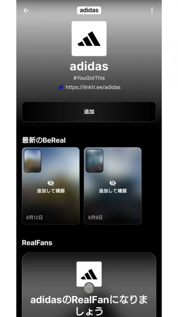 BeRealの使い方_公式アカウントページ